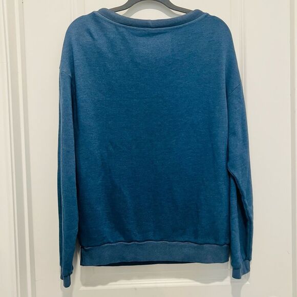 Anthropologie Year Of Ours Women's Blue Sweatshirt Soft & Cozy Size Small NWT - Picture 7 of 14